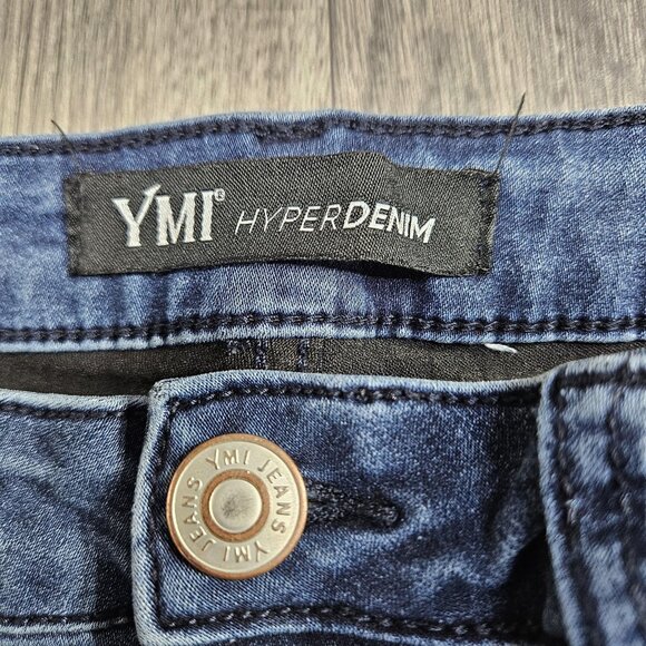 YMI Hyperdenim Jeans Womens Small Blue Skinny Mid Rise Stretch Denim Pants - Picture 4 of 11